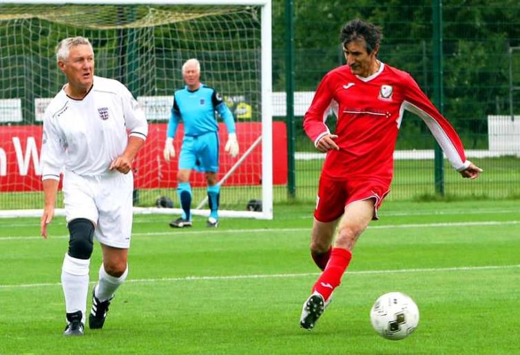 Micky Algieri - strong on the ball against England A